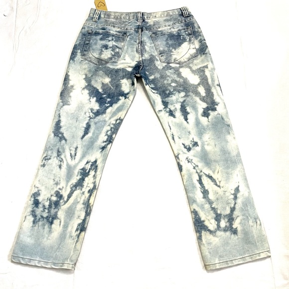 Upcycled Ocean Galaxy Jeans Size 32 x 30 8 10 12 - Picture 10 of 14